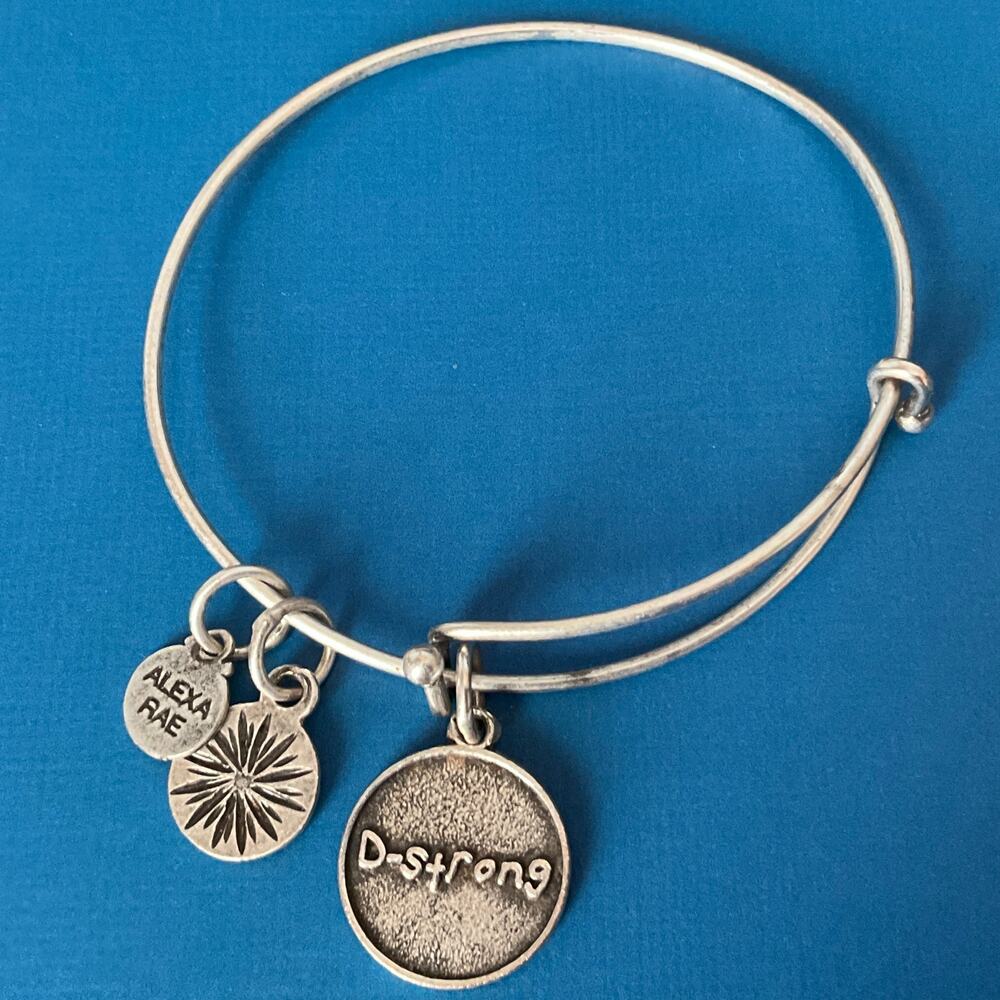 ALEX & ANI "D-Strong" Charm Bangel Bracelet